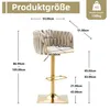 MODFU Esszimmerstühle Barhocker Samt 2er Set, Barstühle Produktbild-Vorschau 6
