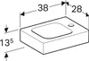 Geberit iCon Handwaschbecken 380mm, HL rechts, ohne Produktbild-Vorschau 3