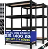2er-Set Ablageböden, Schwerlast, schwarz, 175 kg pro Boden, Produktbild-Vorschau 1