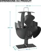 Wiltec Ventilateur de poêle à bois – 3 Pales – 1100 tr/min Voir les images du produit 8