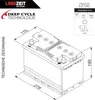 Langzeit Solarbatterie 100Ah 12V Wohnmobilbatterie Batterie Produktbild-Vorschau 4