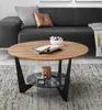 Couchtisch Cadiz rund | Ø70 | Eiche massiv / grau Produktbild-Vorschau 1