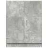 A front view of a gray cabinet with two doors and silver handles. Produktbild-Vorschau