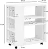 FineBuy Regal Weiß 60x35x75 cm Regalwagen mit Rollen Holz Produktbild-Vorschau 7