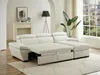 Eckschlafsofa aus Leder JONOVA - Weiß - Eckschlafsofa Produktbild-Vorschau 4