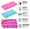 Three silicone molds for making pet treats, with descriptive text and icons highlighting product features. Produktbild-Vorschau