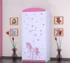 BDW Armoire, 2 portes, 2 tiroirs, penderie, 180x90 cm, rose Voir les images du produit 1