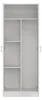 Dmora Armadio Multiuso 2 Ante Abadubidu 37x180h cm Bianco, Anteprima dell’immagine prodotto 13