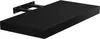 A black floating shelf mounted on black brackets against a white background. Náhled obrázku produktu