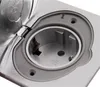 A close-up view of an open, recessed electrical outlet with a protective cover. Anteprima dell’immagine prodotto