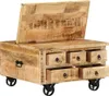 vidaXL Couchtisch Raues Mangoholz 70x70x40 cm Produktbild-Vorschau 21