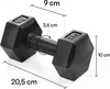 Meteor Hantelset 2x2 kg - Sechseckig Vinylbeschichtet für Produktbild-Vorschau 5