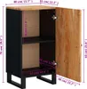 vidaXL Príborník s dvierkami 40x31x75 cm z masívneho dreva Náhľad obrázku produktu 7