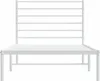 vidaXL Postel s čelem kovová bílá 80x200 cm Náhled obrázku produktu 5