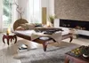 MASSIVMOEBEL24 | Lit double 140x200 Acacia laqué Nougat Voir les images du produit 6