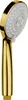 A close-up studio shot of a gold-colored shower head. Produktbild-Vorschau