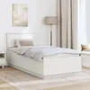 vidaXL Bettrahmen mit Kopfteil Weiß 100 x 200 cm Produktbild-Vorschau 3