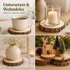 12 Stück Baumscheiben, Holzscheiben zum Basteln 18-20cm Produktbild-Vorschau 16