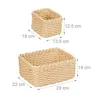 Cestini portaoggetti intrecciati Relaxdays, set da 3, 2 Anteprima dell’immagine prodotto 4
