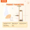 Product parameters for a cat tree, with a diagram and specifications. Náhľad obrázku produktu