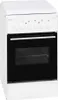 A white freestanding electric oven with a black oven door. Produktbild-Vorschau
