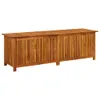 A wooden storage box with a slatted front and lid, shown against a white background. Produktbild-Vorschau