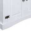 Buffetschrank Mexiko-Stil Kiefernholz Weiß 80x40x170 cm , Produktbild-Vorschau 4