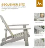 Outsunny Adirondack Stuhl wetterfest Adirondack Chair aus Produktbild-Vorschau 6