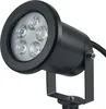 A black LED garden spotlight with a ground spike, shown against a white background. Produktbild-Vorschau