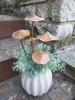 Topfstecker 5er Pilz-Gruppe, Edelrostoptik 3D, klein Produktbild-Vorschau 3