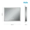 SONNI koupelnové zrcadlo s osvětlením 60 x 50 cm LED Náhled obrázku produktu 10