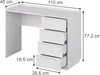 Scrivania Vicco Viktoria Bianco 110 x 45 cm con 4 cassetti, Anteprima dell’immagine prodotto 2