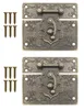 'FUXXER® - 2x Antike Verschlüsse, Rast-Haken, Schloss, Produktbild-Vorschau 2