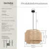 tectake® Pendelleuchte Lignea Lux Boho-Stil, Wickeltechnik, Produktbild-Vorschau 5