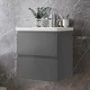50 cm Badmöbel-Set Unterschrank mit Keramik waschtisch 2 Produktbild-Vorschau 1