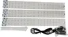 Three LED grow light panels are laid out horizontally, with accessories like zip ties and a power adapter below. Náhľad obrázku produktu