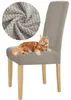 Stuhlhussen - 6 Stück - Graubeige Jacquard - Universeller Produktbild-Vorschau 4