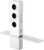 Turm Energiebox Design Edelstahl mit Glas weiß - Schuko Produktbild-Vorschau 1