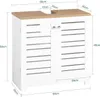 A diagram of a white bathroom cabinet with dimensions indicated by lines and numbers. Náhled obrázku produktu