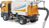 A toy street cleaning truck is shown from a rear-diagonal angle against a white background. Podgląd zdjęcia produktu