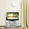 Relaxdays Mobile TV bianco, mobile TV con 4 rotelle, mobile Anteprima dell’immagine prodotto 2