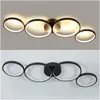 ZMH LED plafoniera nero 3000k bianco caldo moderno 4 fiamme Anteprima dell’immagine prodotto 8