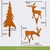 4er Set Elch & Tanne, Rostoptik Gartenstecker  , Produktbild-Vorschau 5
