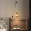 ZMH Lampada a sospensione vintage 1 fiamma vetro oro luce a Anteprima dell’immagine prodotto 6