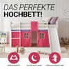 Homestyle4u Hochbett 90x200 mit Rutsche Lattenrost Vorhang Produktbild-Vorschau 17