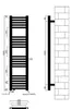 Badheizkörper Weiß 1200 x 550 mm – Handtuchheizkörper Produktbild-Vorschau 6