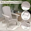 Close-up of a gray Adirondack chair with inset images highlighting specific design features. Podgląd zdjęcia produktu