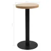 vidaXL Stolik bistro jasnobrązowy 40 cm MDF Podgląd zdjęcia produktu 4