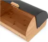 Bambus Brotkasten E-6045 mit schwarzem Metalldeckel Produktbild-Vorschau 2