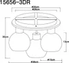 Globo Lighting Deckenleuchte Metall schwarz matt, MDF Produktbild-Vorschau 6